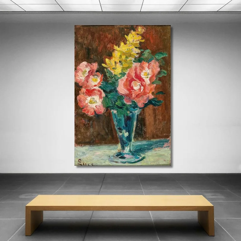 Vase With Flowers Maximilien Luce