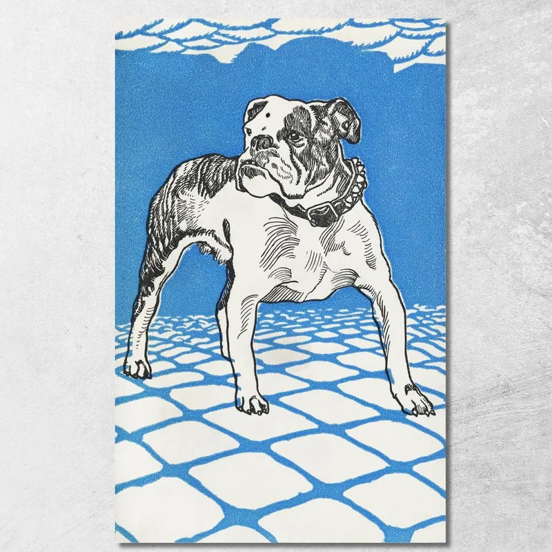 Buldog Moriz Jung cuadro en lienzo