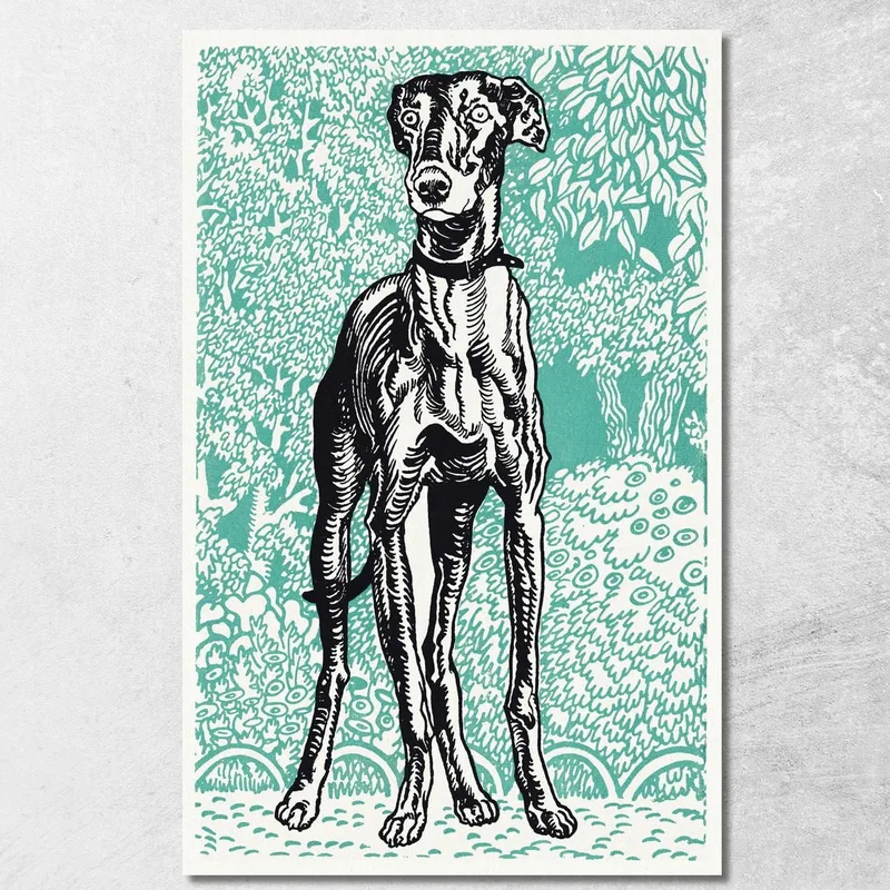 Galgo 1912 3 Moriz Jung cuadro en lienzo