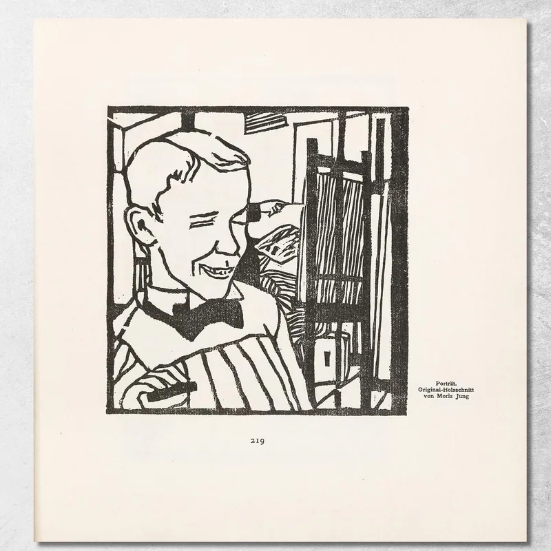 Retrato Moriz Jung cuadro en lienzo
