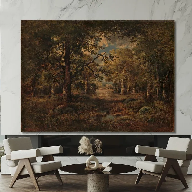 Une Vue À Travers Les Arbres Fontainebleau Narcisse-Virgile Diaz de La Peña
