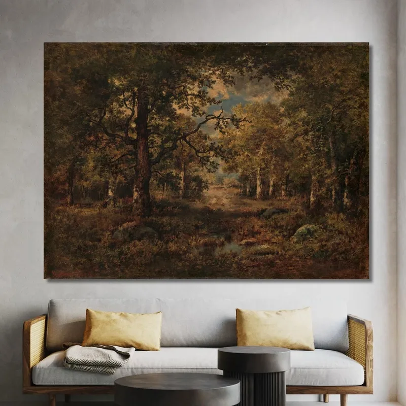 Une Vue À Travers Les Arbres Fontainebleau Narcisse-Virgile Diaz de La Peña