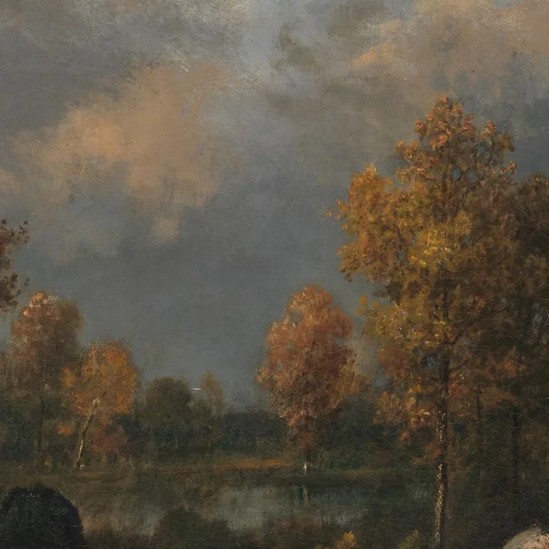 Otoño: El Estanque Del Bosque Narcisse-Virgile Diaz de La Peña