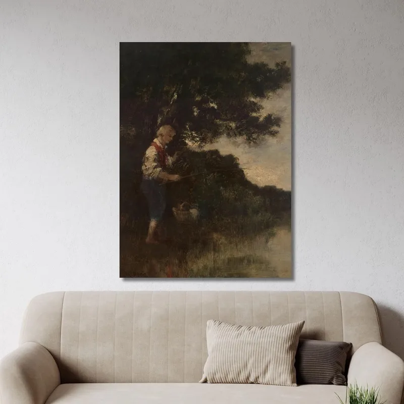 Niño Pescando Narcisse-Virgile Diaz de La Peña