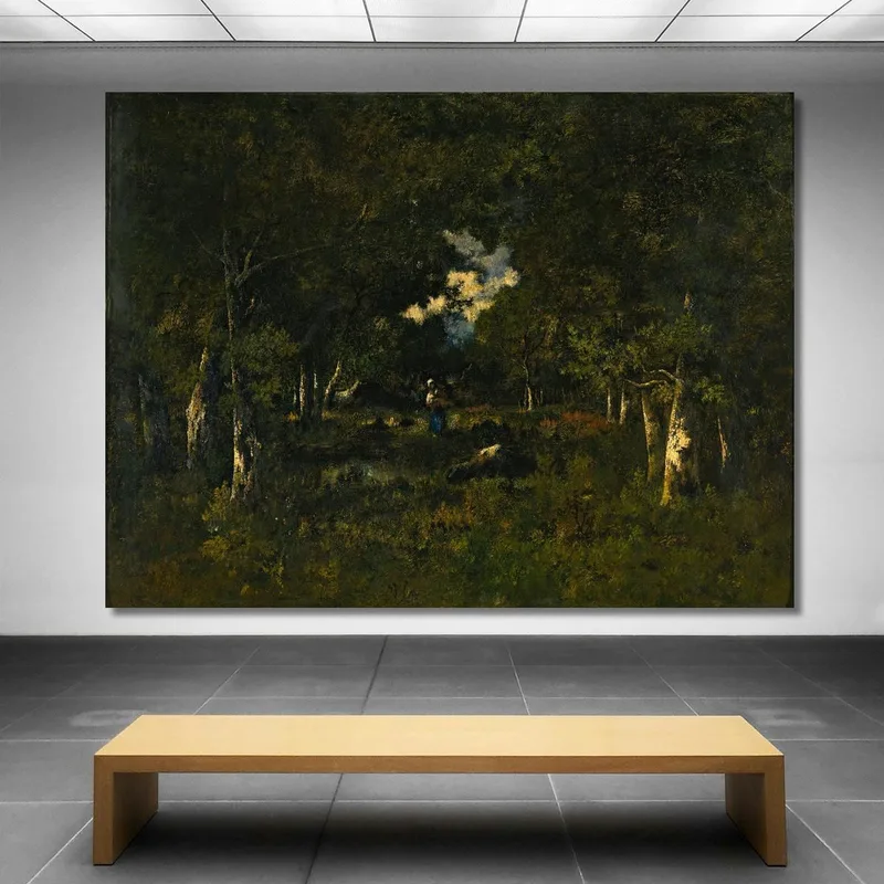 Leñadora En Un Claro Narcisse-Virgile Diaz de La Peña