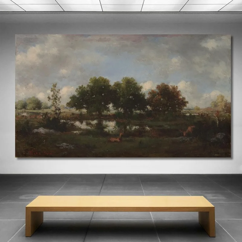 Paesaggio Forestale Con Cervi Narcisse-Virgile Diaz de La Peña