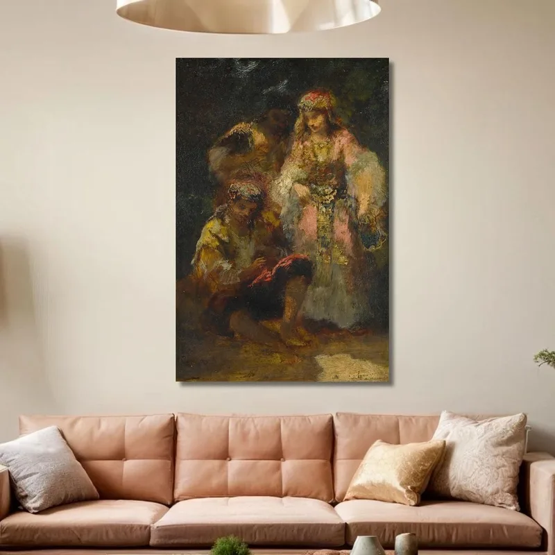 Grupo De Gitanas En El Bosque Narcisse-Virgile Diaz de La Peña