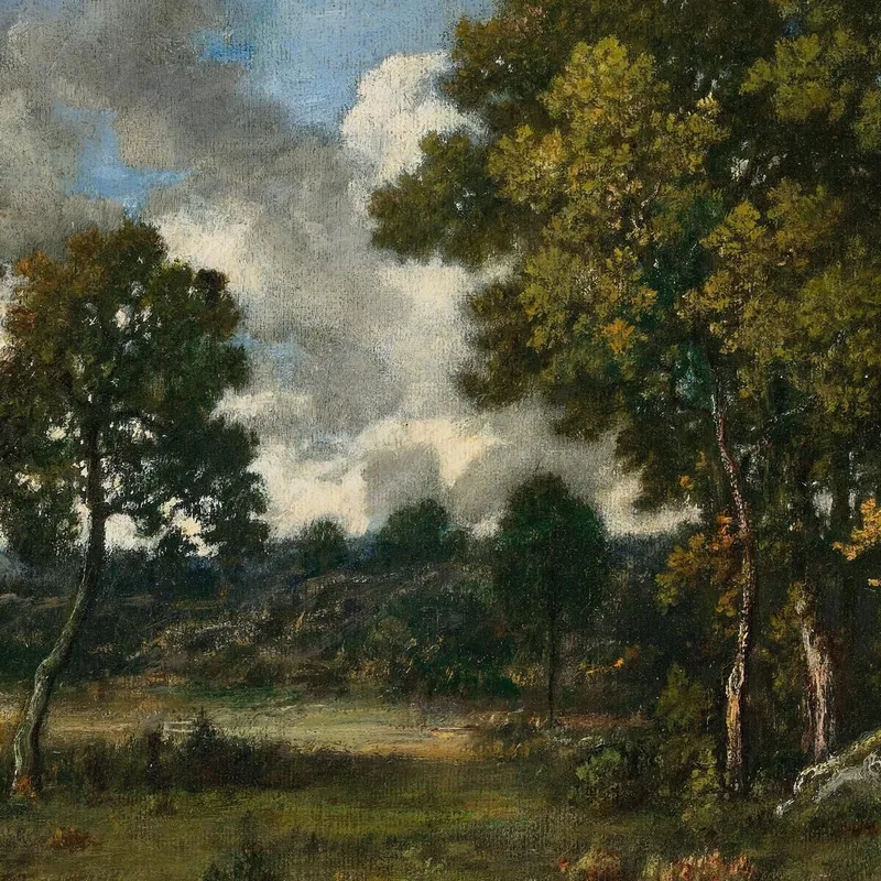 La Base De Apremont: Dos Leñadoras Cerca De Dos Estanques Narcisse-Virgile Diaz de La Peña