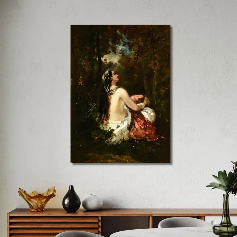 La Femme À La Perruche Narcisse-Virgile Diaz de La Peña