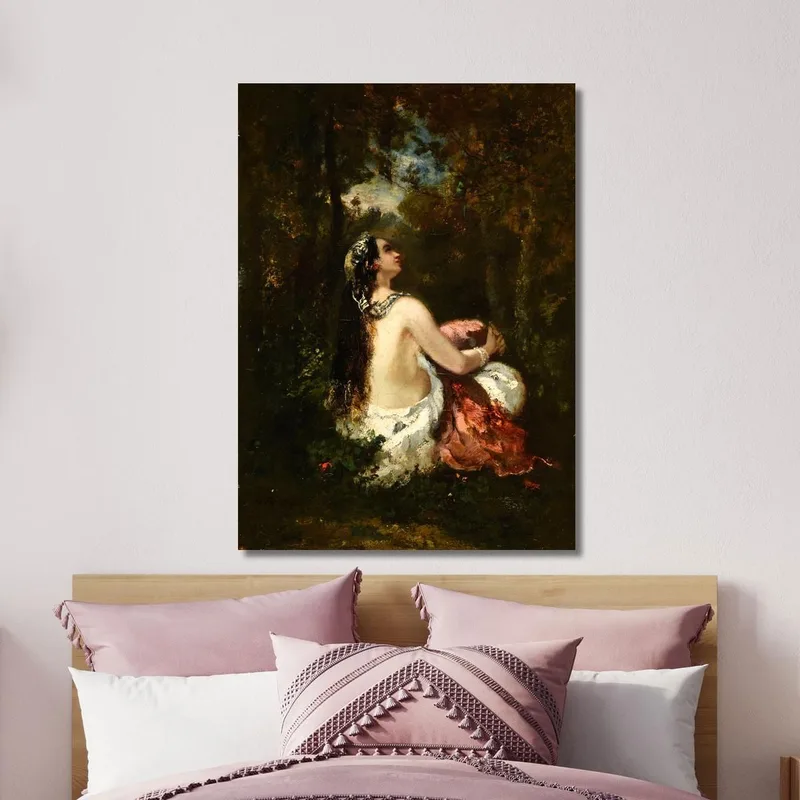La Femme À La Perruche Narcisse-Virgile Diaz de La Peña