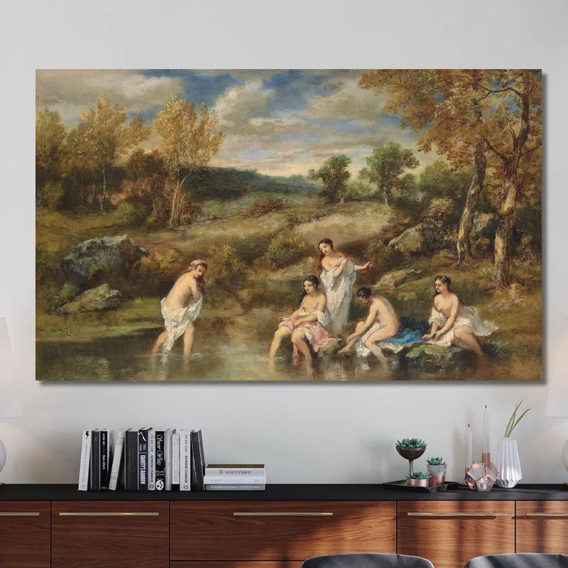 Las Bañistas Narcisse-Virgile Diaz de La Peña