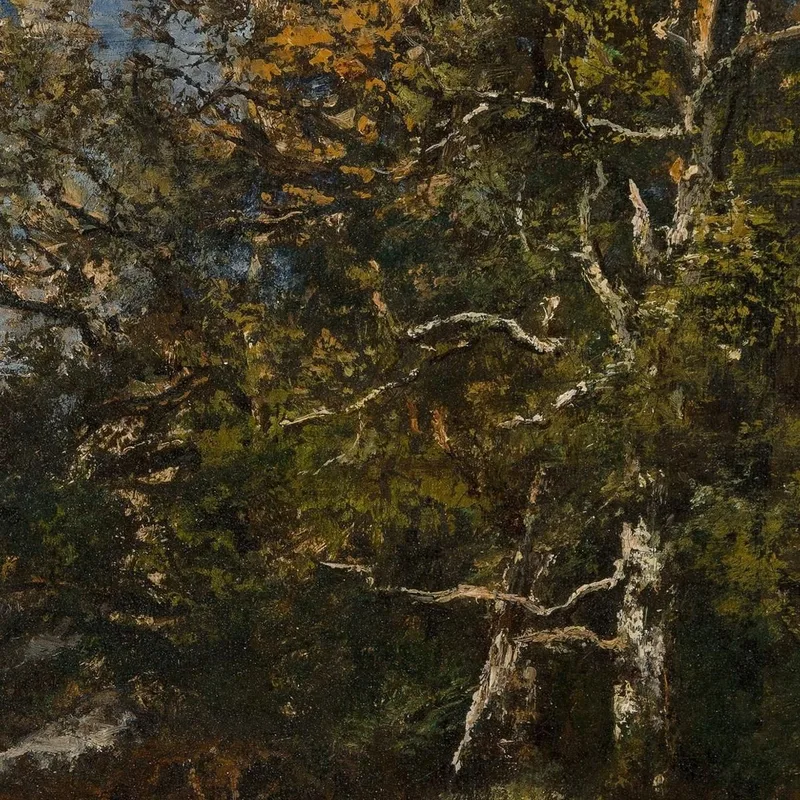 Campesina En El Bosque De Otoño Narcisse-Virgile Diaz de La Peña