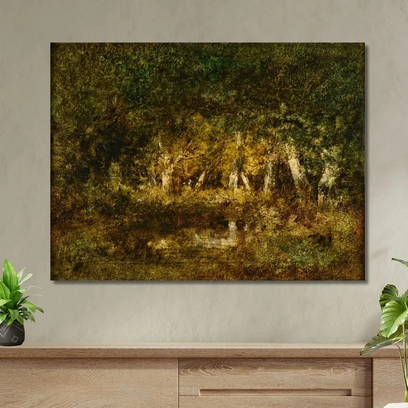 Pequeña Charca En El Bosque Narcisse-Virgile Diaz de La Peña