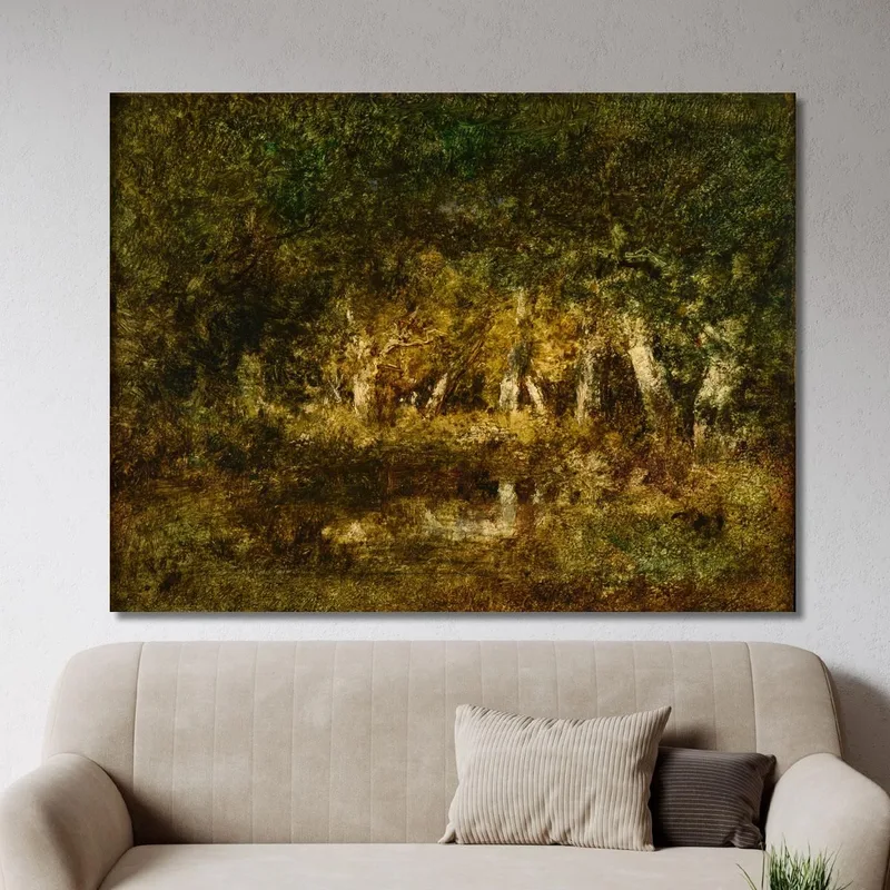 Pequeña Charca En El Bosque Narcisse-Virgile Diaz de La Peña