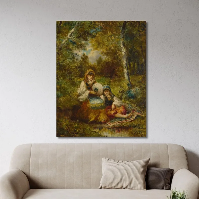 Repos De Bohémiennes En Forêt (Esquisse) Narcisse-Virgile Diaz de La Peña