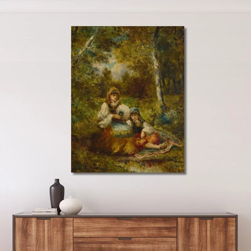 Repos De Bohémiennes En Forêt (Esquisse) Narcisse-Virgile Diaz de La Peña