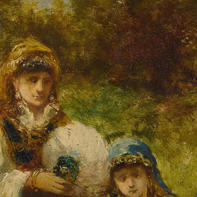 Repos De Bohémiennes En Forêt (Esquisse) Narcisse-Virgile Diaz de La Peña