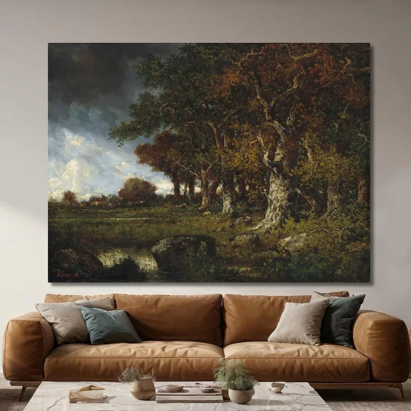 El Borde Del Bosque En Les Monts-Girard Fontainebleau Narcisse-Virgile Diaz de La Peña