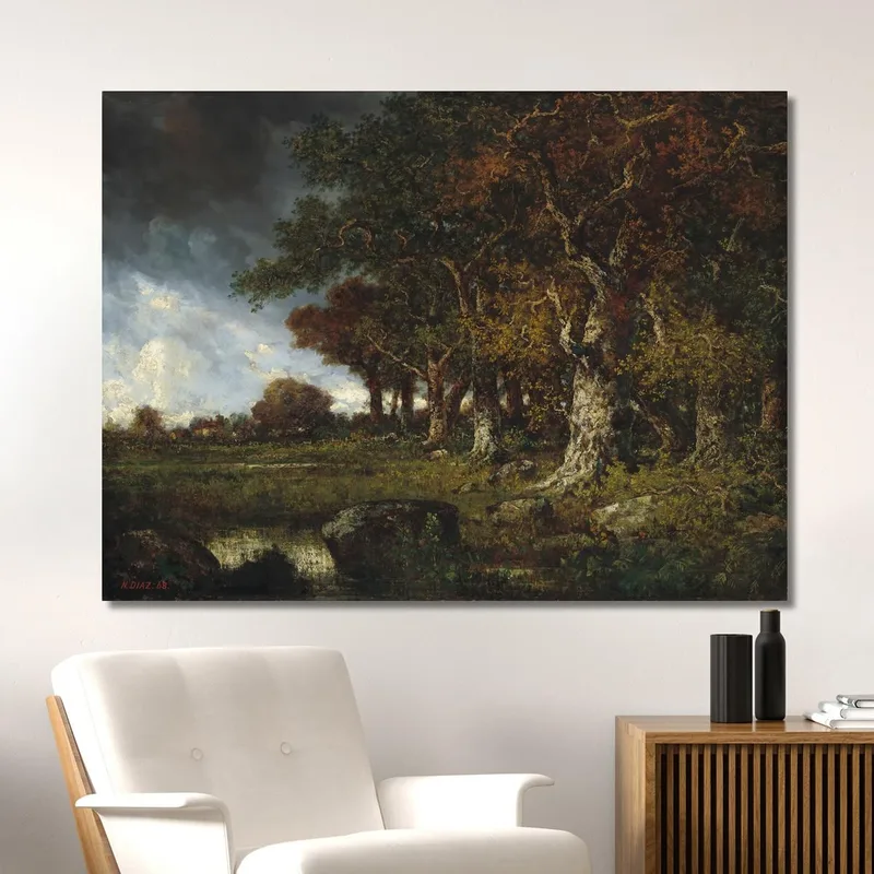 El Borde Del Bosque En Les Monts-Girard Fontainebleau Narcisse-Virgile Diaz de La Peña