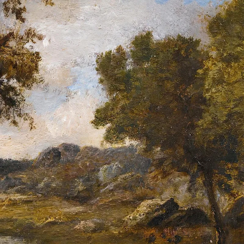 Dos Bañistas En La Orilla De Un Lago Narcisse-Virgile Diaz de La Peña