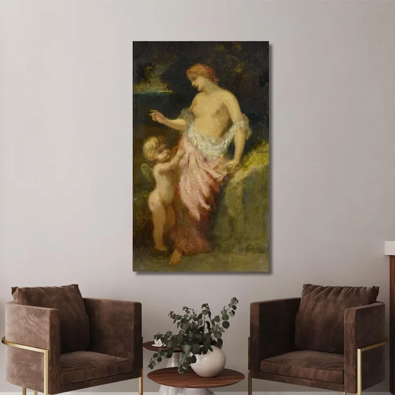 Venere E Cupido Narcisse-Virgile Diaz de La Peña