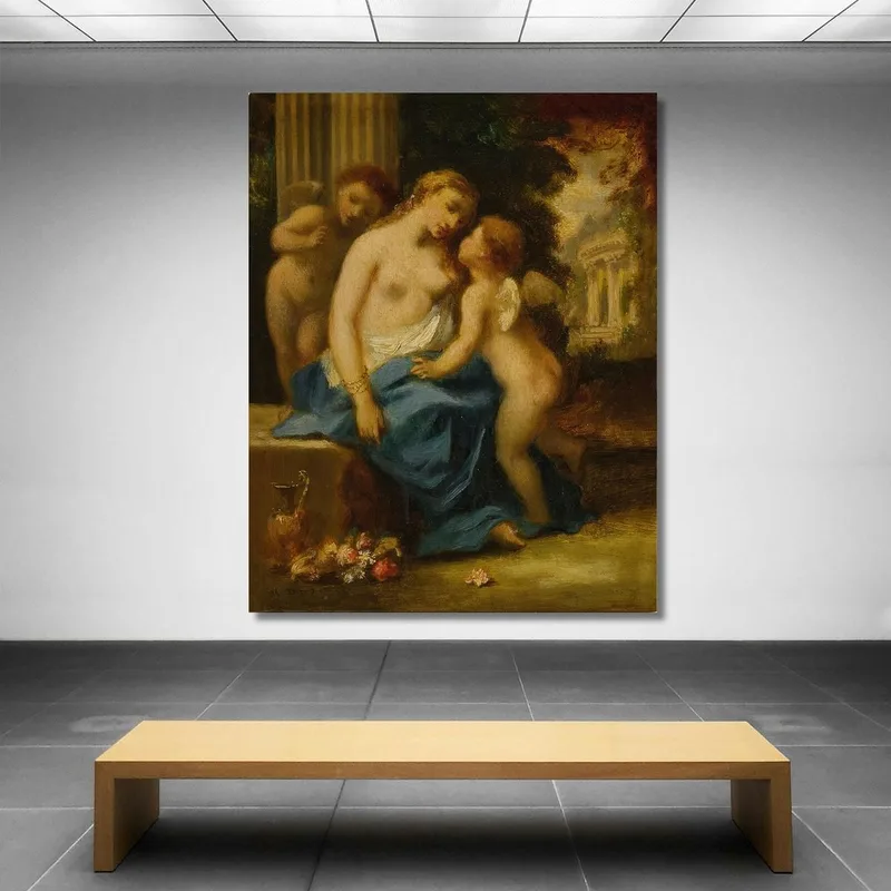 Venere E Cupidi Narcisse-Virgile Diaz de La Peña