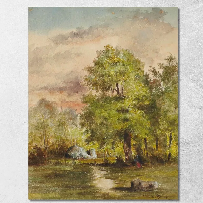 Veduta Di Una Radura Narcisse-Virgile Diaz de La Peña quadro stampa su tela