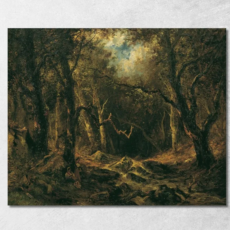 Interno Del Bosco Narcisse-Virgile Diaz de La Peña quadro stampa su tela
