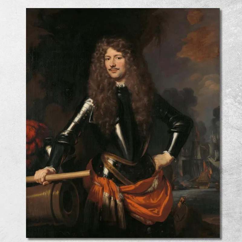Cornelis Evertsen, Lieutenant-Amiral De Zélande Nicolaes Maes tableau impression sur toile