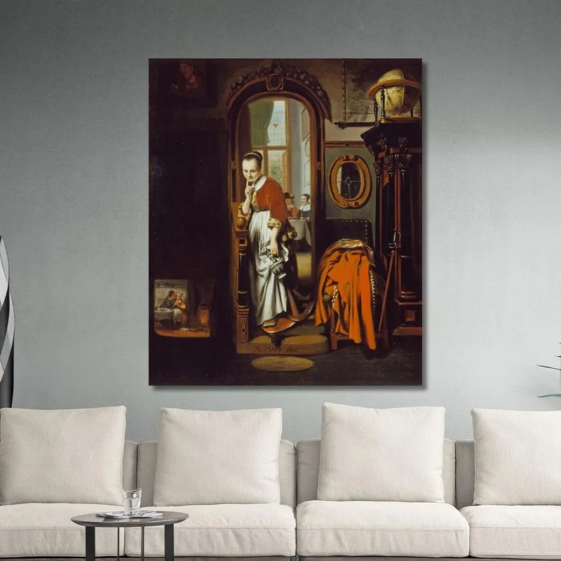 La Ama De Casa Escuchando (La Escuchadora) Nicolaes Maes