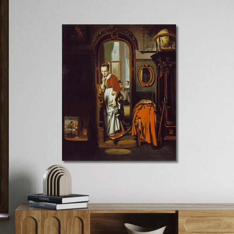 La Ama De Casa Escuchando (La Escuchadora) Nicolaes Maes