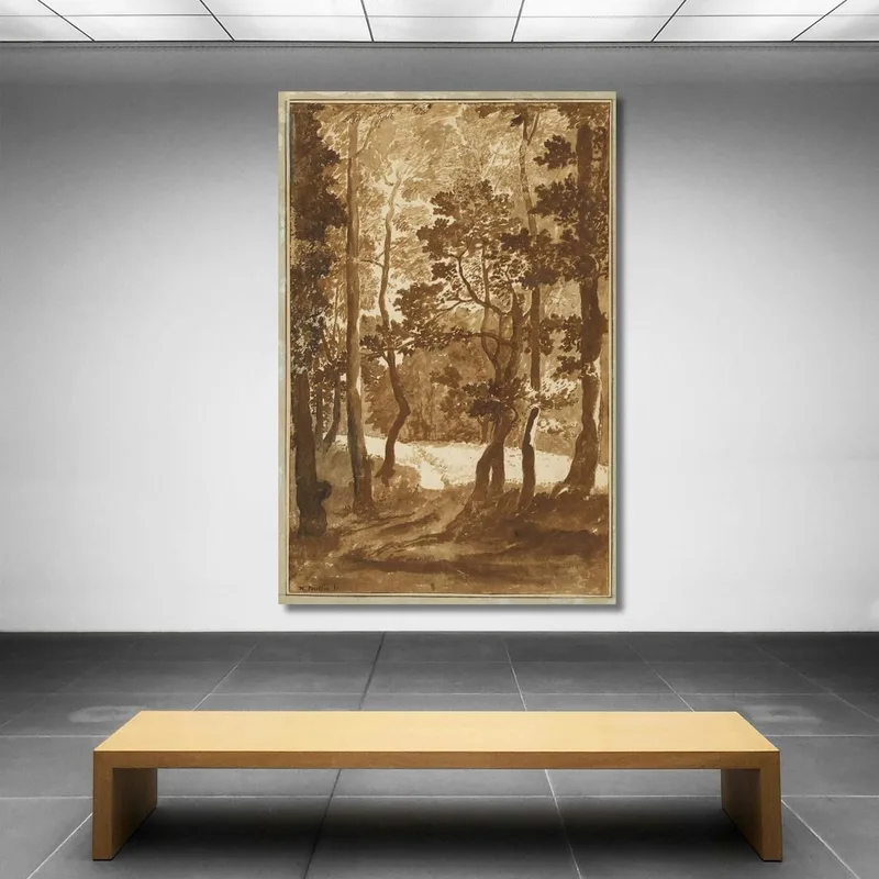Ein Pfad Der Zu Einer Waldlichtung Führt Nicolas Poussin