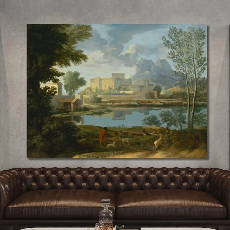 Landschaft Mit Einer Ruhe Nicolas Poussin