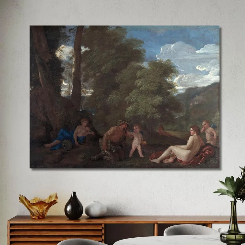 Nymphen Und Ein Satyr Amor Vincit Omnia Nicolas Poussin