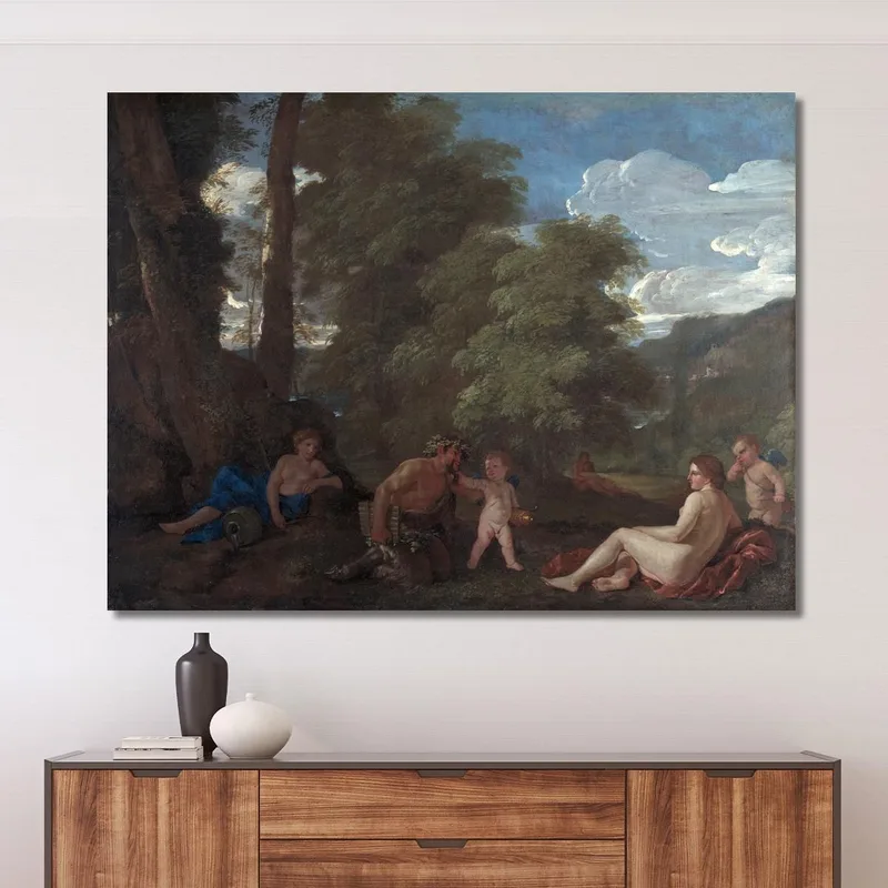 Nymphen Und Ein Satyr Amor Vincit Omnia Nicolas Poussin