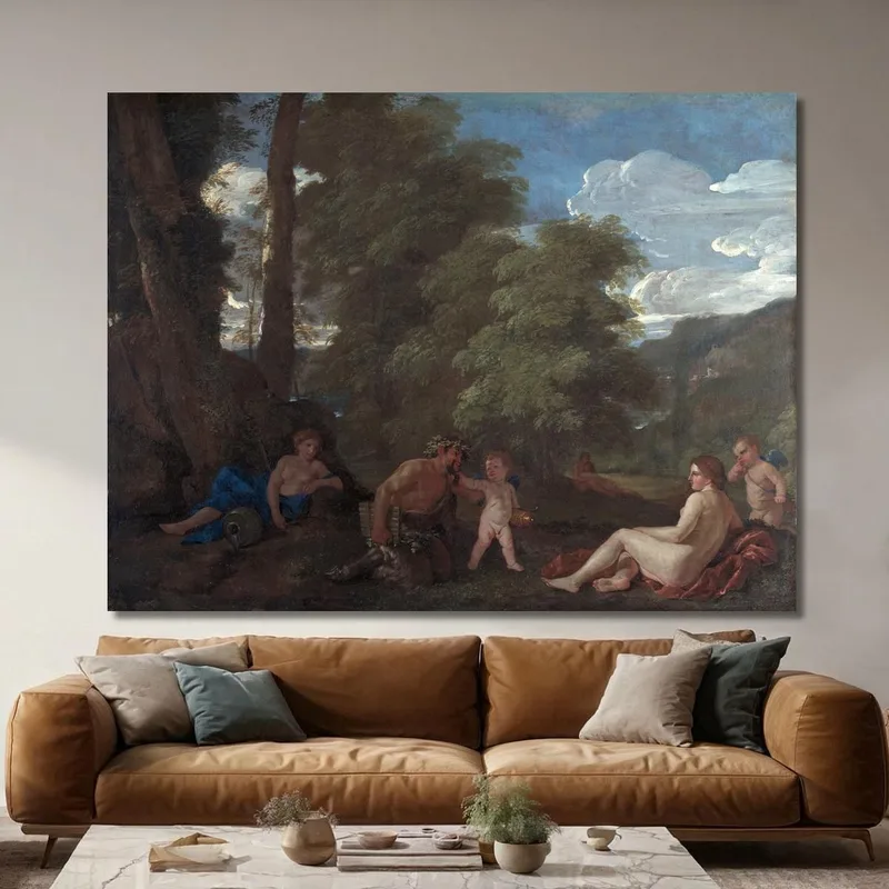 Nymphen Und Ein Satyr Amor Vincit Omnia Nicolas Poussin