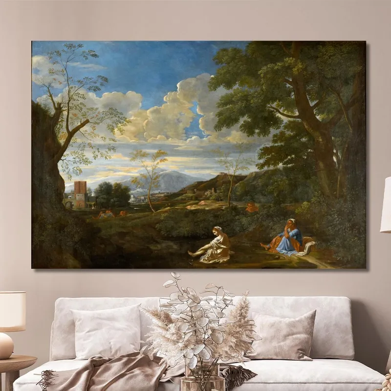 Landschaft Mit Der Frau Die Ihre Füße Wäscht Nicolas Poussin