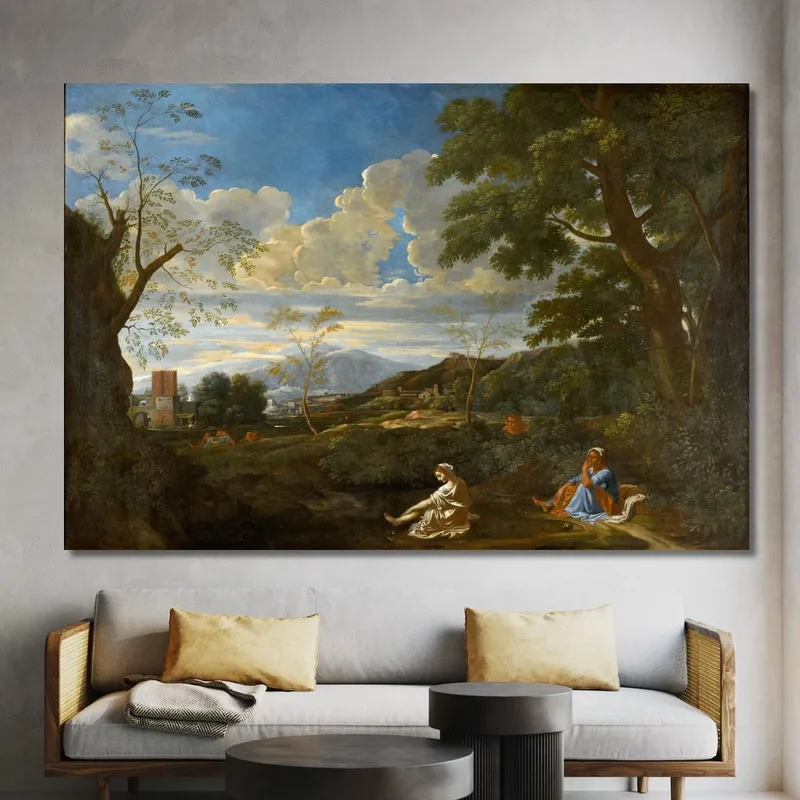 Landschaft Mit Der Frau Die Ihre Füße Wäscht Nicolas Poussin