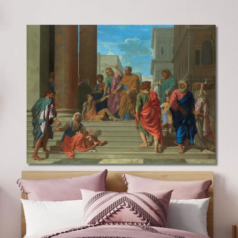 Saint Pierre Et Saint Jean Guérissant L'Infirme Nicolas Poussin
