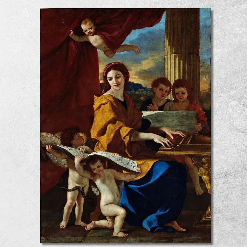 Santa Cecilia Nicolas Poussin quadro stampa su tela