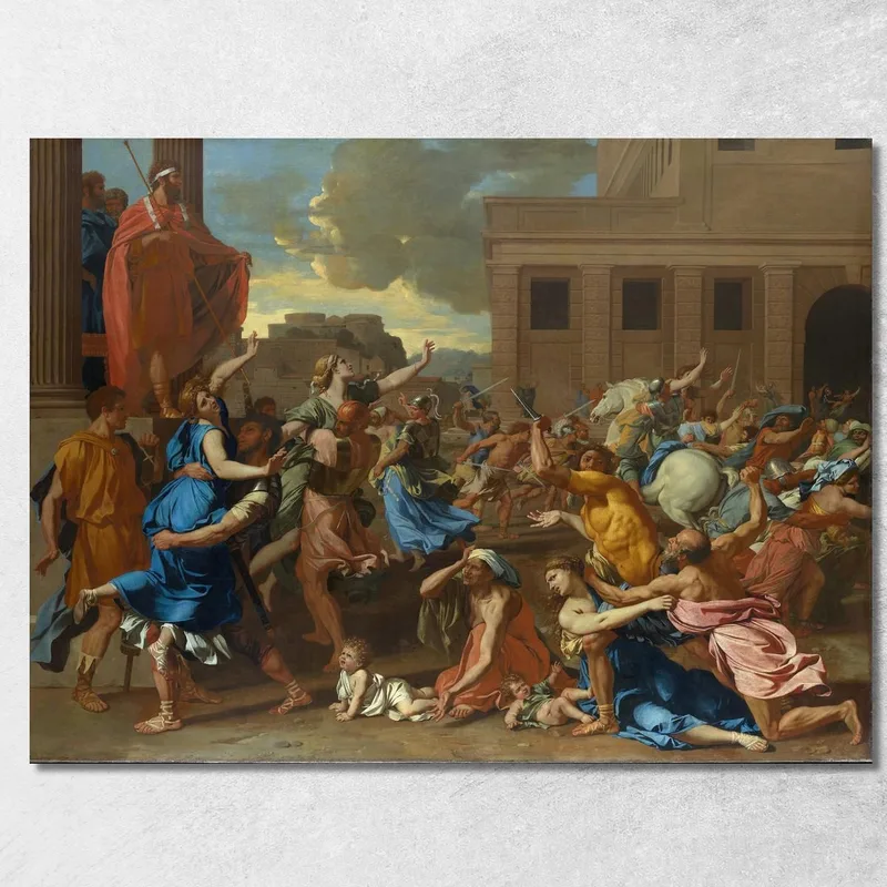 Il Ratto Delle Sabine Nicolas Poussin quadro stampa su tela
