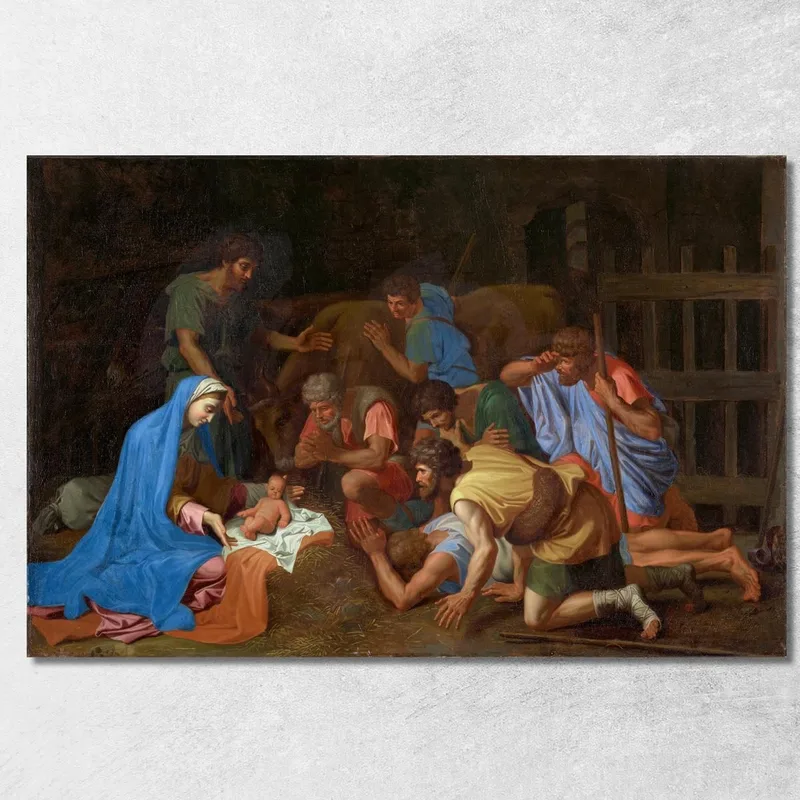 L'Adorazione Dei Pastori Nicolas Poussin quadro stampa su tela