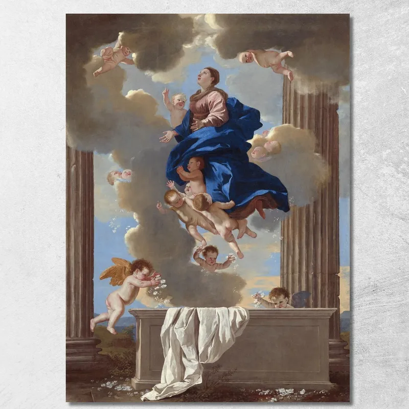 L'Assunzione Della Vergine Nicolas Poussin quadro stampa su tela