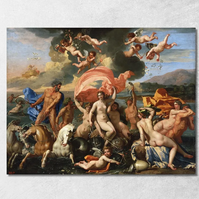 La Nascita Di Venere Nicolas Poussin quadro stampa su tela
