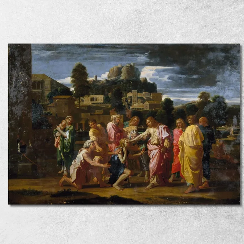I Ciechi Di Gerico Nicolas Poussin quadro stampa su tela