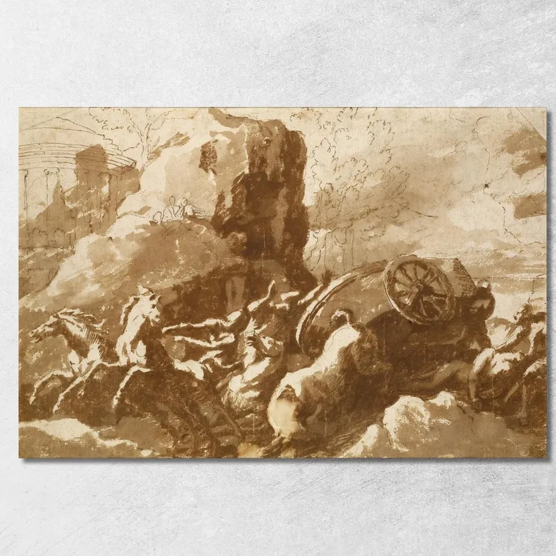 La Morte Di Ippolito Nicolas Poussin quadro stampa su tela