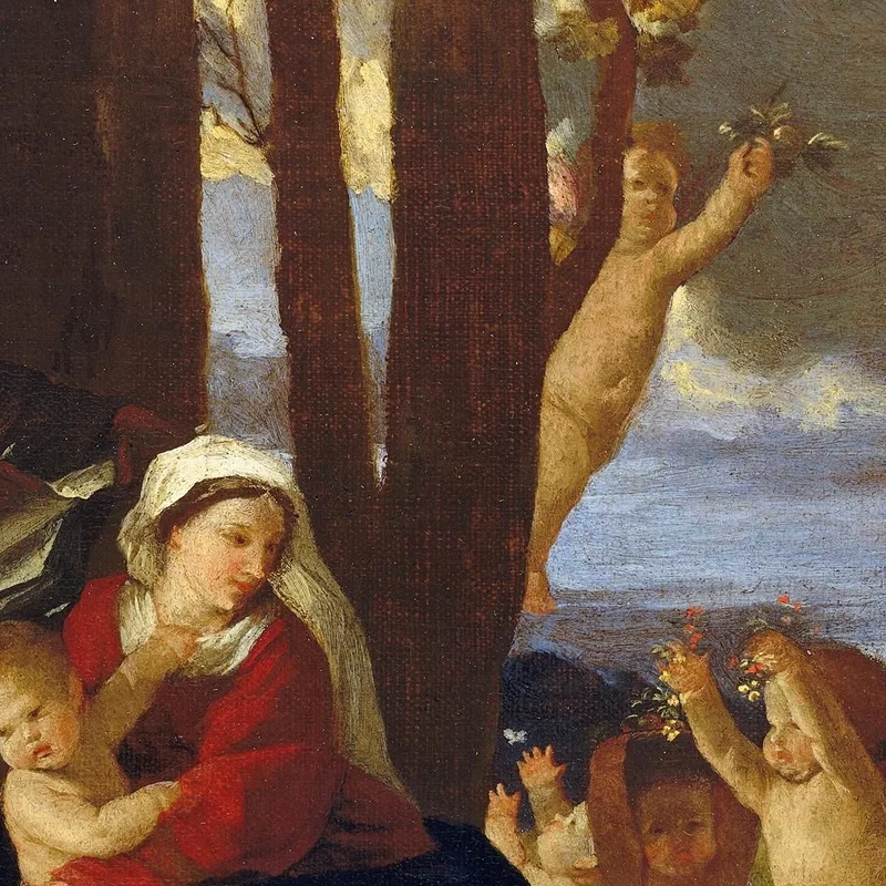 The Holy Family With Saint John The Baptist Nicolas Poussin