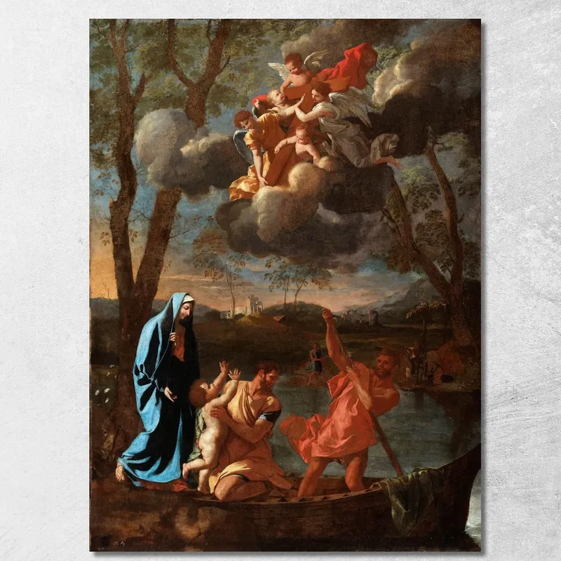 Il Ritorno Della Sacra Famiglia A Nazareth Nicolas Poussin quadro stampa su tela