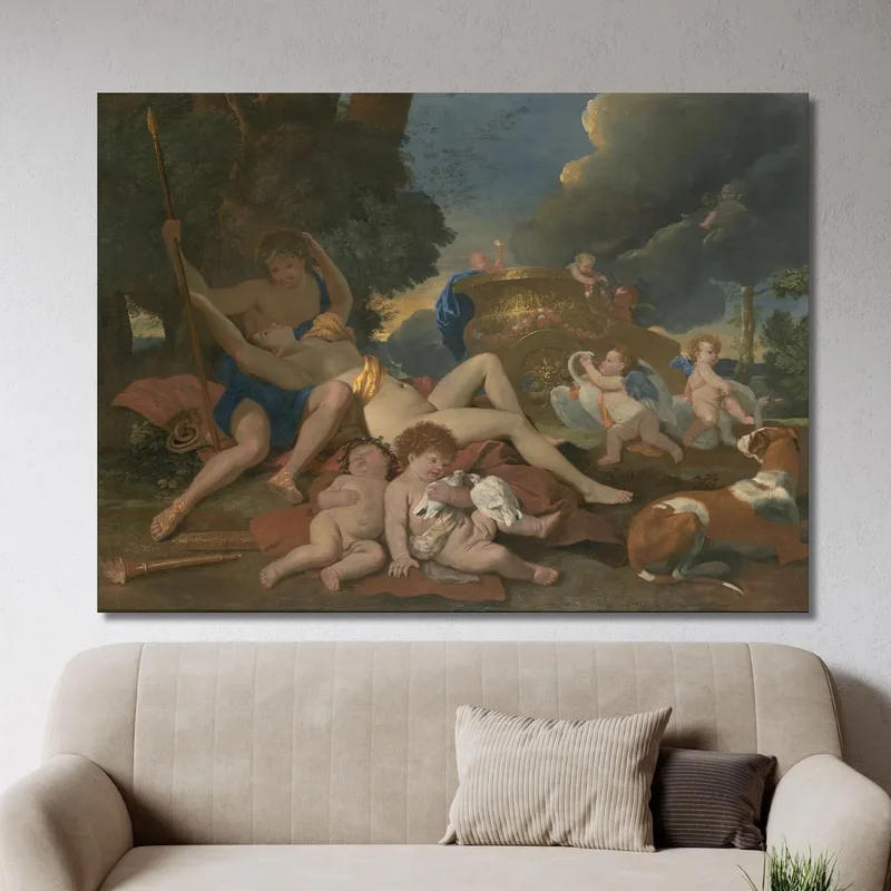 Venus Und Adonis Nicolas Poussin