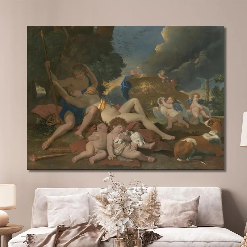 Venus Und Adonis Nicolas Poussin